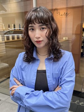 メルト 西梅田店(melt) #顔まわりレイヤー #レイヤーパーマ