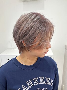 スイ(suiw) 【保存必須】ラベンダーグレージュバレイヤージュベリーショート