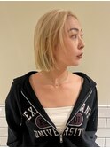 抜きっぱなしブロンド×ボブ