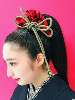 ヘアメイク アンクの写真/【電話予約受付中】着崩れ心配なし♪成人式特別クーポン始まりました！振袖着付け＋ヘアセットが￥16,500！