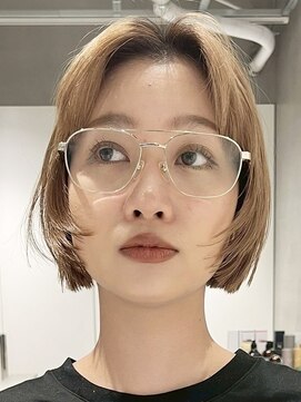 テクネ 天神大名(techne) 天神大名顔周りレイヤーカットミディアムボブタッセルボブパーマ