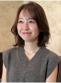 ☆春日☆ニュアンスウルフワンホンレイヤーダークブルーボブ48