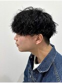 波巻きスパイラルパーマメンズカットパーマツイストスパイラル