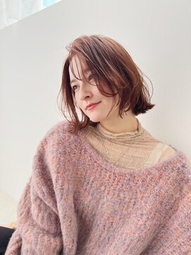 チェレ ブラン 堺東店(Chere brun) 外はねボブ・暖色カラー・レッドブラウン・ピンクブラウン