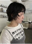 小顔見えショートパーマ