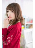 ゆるっとカール♪抜け感セミディa