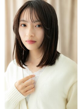 カバーヘア イヴ 戸頭店(COVER HAIR EVE) シースルーバング前下がり内巻きワンカールZ戸頭20代30代40代