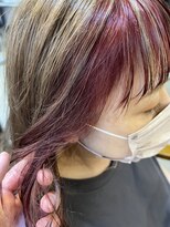 リドルヘアー 黒磯店(Riddle HAIR)&nbsp;フェイスフレーミングカラー　ピンク