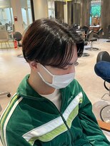 ダブル(W) 韓流センターパートスタイル