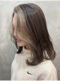 ワンカール/かきあげヘア