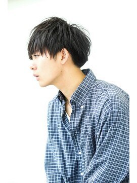 リップス 吉祥寺店 (LIPPS) メンズ刈り上げツーブロック横顔マッシュ