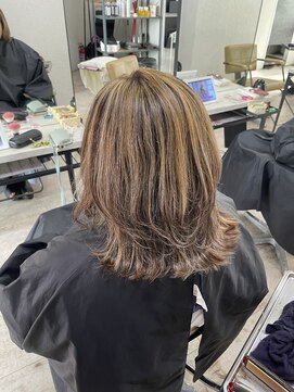 アジールヘア 所沢プロペ通り店(agir hair) ハイライトカラーウルフレイヤー小顔カットケアブリーチ所沢韓国
