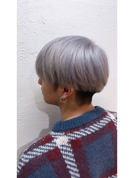 アジールヘア 所沢プロペ通り店(agir hair) ホワイトカラーメンズブリーチダークアッシュグレー所沢