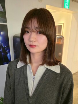 マカロニコースト(macaroni coast) 前髪あり外ハネミディアムボブヘア