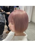 ぱつっとボブ × さくらカラー