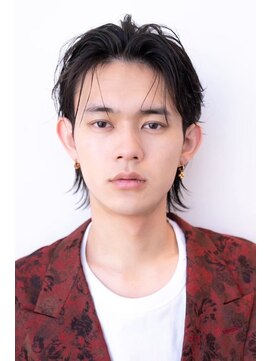 ケアリー 練馬(Carelly) ツイストパーマ七三オールバックマッシュウルフスリークショート