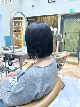 ロンド レグリーズ 立川(Lond leglise) ミニボブレイヤー/レイヤーカット/ダークアッシュ/顔周り/立川