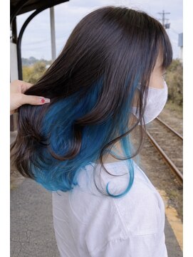 リアンドコー(Re&co) mai/アクアブルーインナーカラー/水色カラー