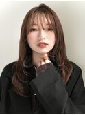 レイヤーミディアム/レイヤーボブ/絶壁解消/前髪あり/20代/30代