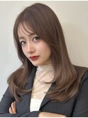 ハイライト髪質改善オリーブグレーココアベージュ黒髪クラゲヘア