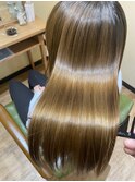 ブリーチ毛でも髪質改善ストレート【縮毛矯正】酸性ストレート