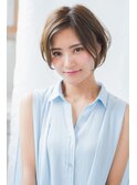 耳かけショート　イルミナカラー　ハイライト　バレイヤージュ