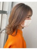 10代20代大人可愛いハイライトカラー/ベージュカラー