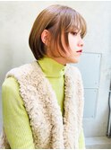 【Taylor 大宮】イエローブラウン×サイドバング