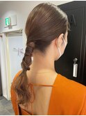 甘さ控えめ タイトな編みおろしスタイル サイド