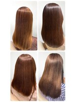 美容室フルール&nbsp;20代30代40代ストレートアッシュベージュ髪質改善