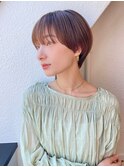 前髪長め大人ひし形ショート20代30代40代表参道