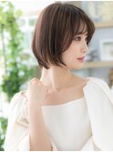 シースルーバング小顔前下がりボブショートh3志木20代30代40代