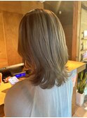 40代/50代/30代/レイヤーカット/ハイトーン