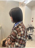 髪質改善＊黒髪ショートボブ＊艶髪ストレート＊美髪【Zina札幌】