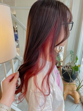 グリーン(green) カノ:チラ見せが可愛いインナーカラー