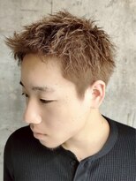 アルフレッド 平針店(alfRed)&nbsp;スパイキーショート　刈り上げ　ブリーチカラー　ベージュ