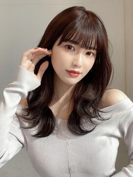 ラルユー 金山(LallYou) 暗髪も出せるこなれ感！フェイスレイヤー×ナチュラルセミロング