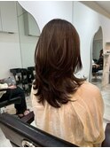 ココアベージュ/オリーブグレー[レイヤーカット/髪質改善/銀座]