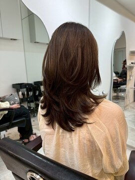 ムード(MOOD,) ココアベージュ/オリーブグレー[レイヤーカット/髪質改善/銀座]