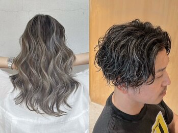 コラボエンリッチ(COLLABOENRICH)の写真/コントラストで魅せる、大胆な立体感と動きをプラスするトレンドを抑えた外国人風ハイライトデザイン◎