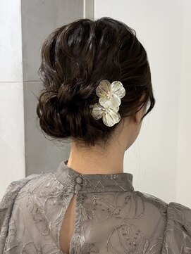 デューヘアー(due hair) セット 早朝セット ハーフアップ 編みおろし 韓国