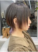 【ショートウルフ】ウルフカット　インナーカラー　ブリーチ