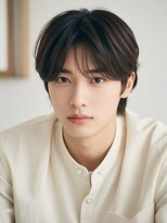 エイチ メンズ(H)&nbsp;ラウンドマッシュオールバック波巻きパーマソフトモヒカン坊主