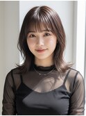 riley大人フェミニン外ハネミディ