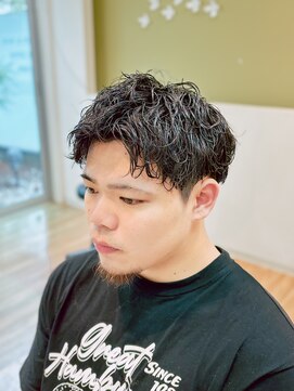 ブランシェ 西松山店 ルーズパーマアップバングショート