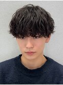 韓国マッシュシャドウウェーブパーマ