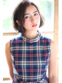 ERI★ズボラさん大歓迎◎小顔ゆるふわデジパー切りっぱなしボブ