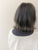 キャンバス バイ ネオリーブ 横浜西口(Canvas by neo.)&nbsp;切りっぱなしボブ×透け感グレーアッシュ3