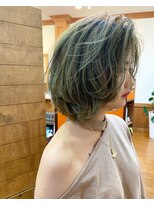 ヘアーサロン オンリーホープ(HAIR SALON ONLY HOPE) ダブルカラーのオリーブベージュ