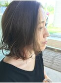 オシャレな大人の切りっぱなしボブ